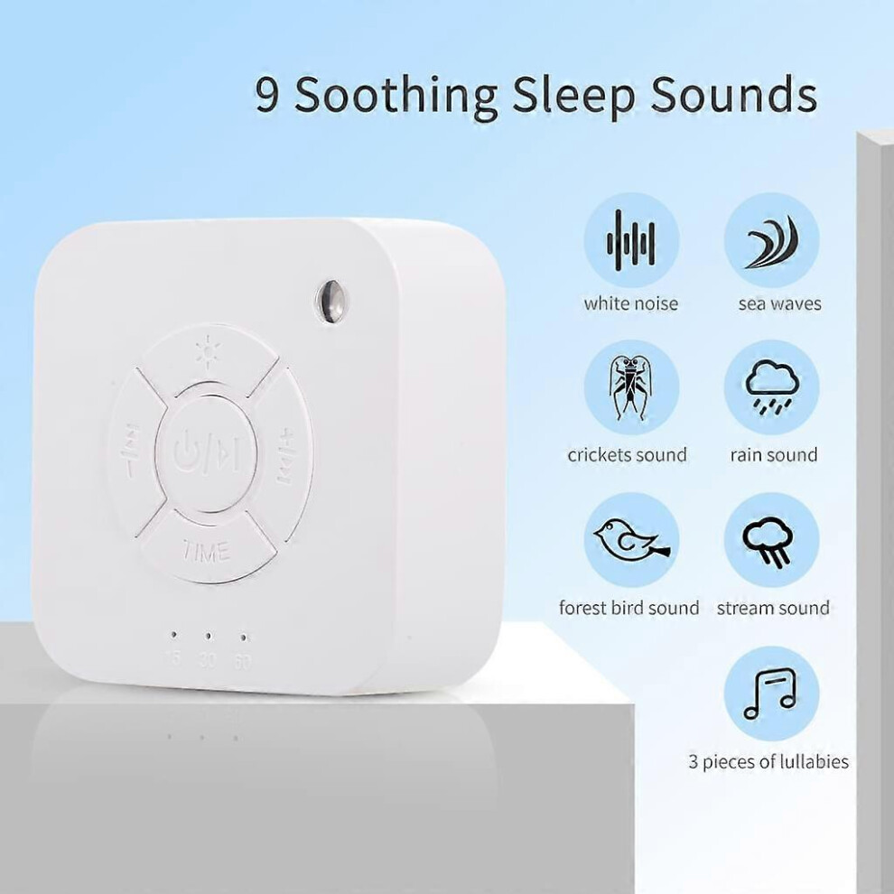 Furtalk Light/White (As Show, One Size) Portable 9 Sound Sleeping Machine - Noise Machine For Travel Sound
