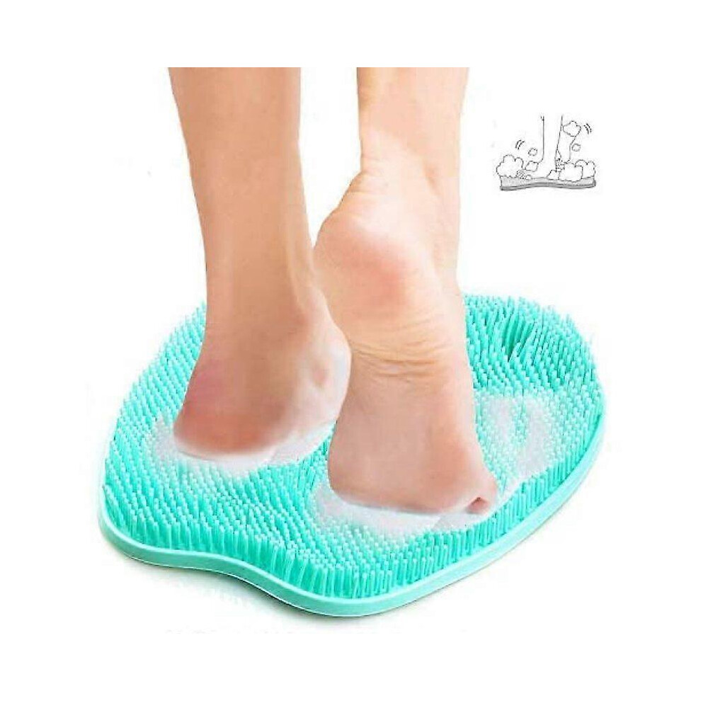 Furtalk Green (As Show, One Size) Silicone Foot Brush Scrubber Massager Shower Foot Brush Deep Cleansing Exfoliating Spa Increases Blood Circulation