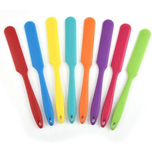 (As show, One size) Set of 8 Mini Non-stick Silicone Spatulas for Kitchen Multicolor