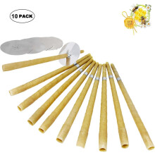 (As show, One size) Ear candles 10 pieces ear candles made of natural beeswax, ear candles for cleaning, ear candles organic with 5 pallets