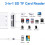 (As show, One size) Sd Card Reader for iPhone iPad - 3 in 1 Memory Card Reader Plug and Play 3