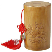 Wooden Money Saving Jar Simple Design Money Box Room Decoration Bamboo Material 20 00X9 50X9 50CM 1Pcs