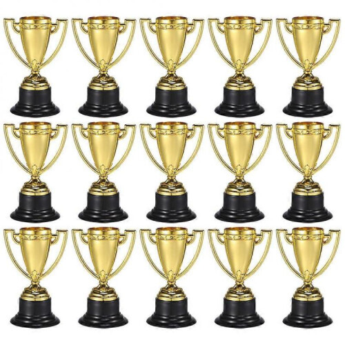 Plastic Trophy Winner Recognition Competition Event Reward Golden 30Set 1