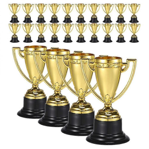 Plastic Trophy Winner Recognition Competition Event Reward Golden 30Set