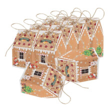 Christmas Candy Boxes Treat Boxes Kids Xmas Holiday Party Favors 11.00X7.00X5.00CM Paper Packaging 50Pcs