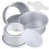 Cake Baking Pans Round Cake Tin and Liners Home Use Silver 1 Set 1