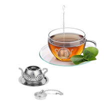(As show, One size) Stainless Steel Tea Infuser Teapot Tray Spice Tea Strainer Herbal Filter Teaware Accessories Kitchen Tools tea infuser