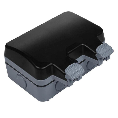 (As show, One size) Socket with lid outdoors - All in one frame + flush-mounted insert + cover, waterproof external socket, dustproof surface-mounted socket 2