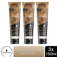 Schwarzkopf Hair Gloss Shine Treatment Beige Blonde 150ml, 3 Pack