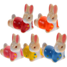 Ceramic Chopstick Rest Stand Rabbit Shape Cartoon Design Holding Chopsticks Home Dining 5Pcs