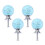 Cabinet Hardware Knobs Ball Handle for Drawers Silver Turquoise 4 Set A Pack 3