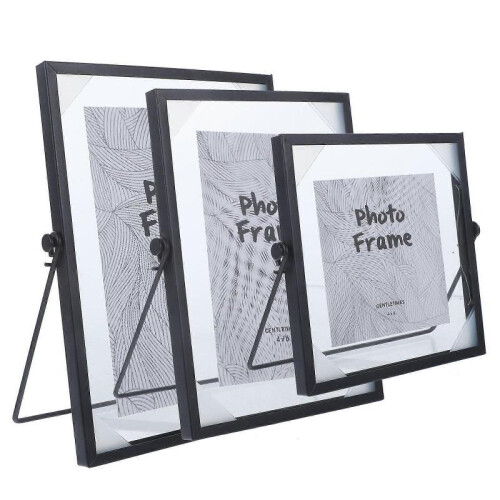 Home Decor Picture Frame 3Pack Rectangular Black Iron Decoration Office Use 20.00X15.00X1.00cm 1