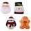 Tinplate Box present Packaging Red Holiday Decoration for Cookies 4Pcs 4