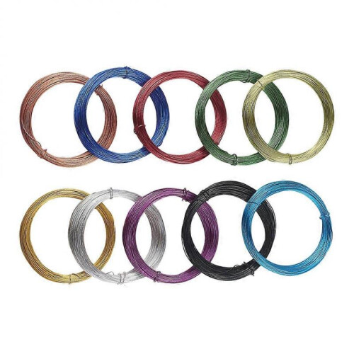 Aluminum Wire Jewelry Making Assorted Color Flexible Rustproof 20m per Roll for DIY Projects and Beadwork 2