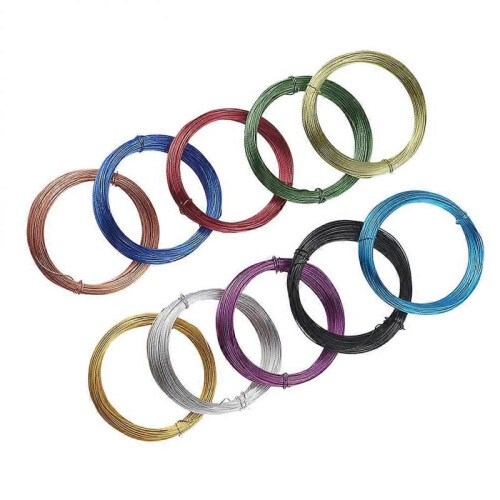 Aluminum Wire Jewelry Making Assorted Color Flexible Rustproof 20m per Roll for DIY Projects and Beadwork 1