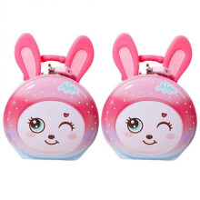 Kids Money Box Iron Piggy Bank present for Kids Coin Organizer Simple Design Blue 2Pcs