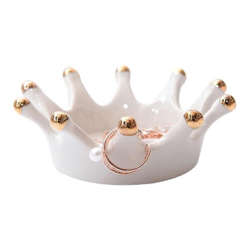 Accessory Organizer, Crown Shaped Ceramic Dish for Practical Storage 2