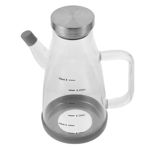 Leak-Proof Oil Storage Can High Borosilicate Glass Practical Design for Home Users 550ML 1Set 1