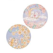 Decorative Coaster Wear-Resistant Cup Accessory for Home Decoration Heat-Resistant Assorted Color 15.7X15.7X0.8Cm 2Pack