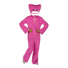(Pink, M) poppy playtime Clothing Sausage Monster Plush costume Playtime Halloween three-piece suit