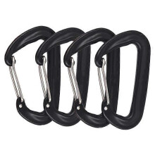 (As show, One size) Super strong snap hooks with a load capacity of up to 1200 kg, 4 pieces, small aluminum snap hooks for key rings, backpacks, hammocks, aerial yoga, pe