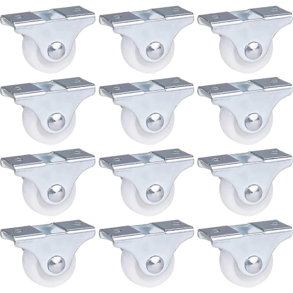 (As Show, One Size) Pack Of 12 Small Furniture Casters 25Mm Small Furniture Casters Mini Small Fixed Casters For Furniture Appliances & Equipment Smal 4704245205430