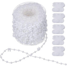 (As show, One size) 20m Vertical Blind Chain - Vertical Blind Accessories and 5 Blind Cord Connectors - Bottom Vertical Blind Chain for 89mm Slats