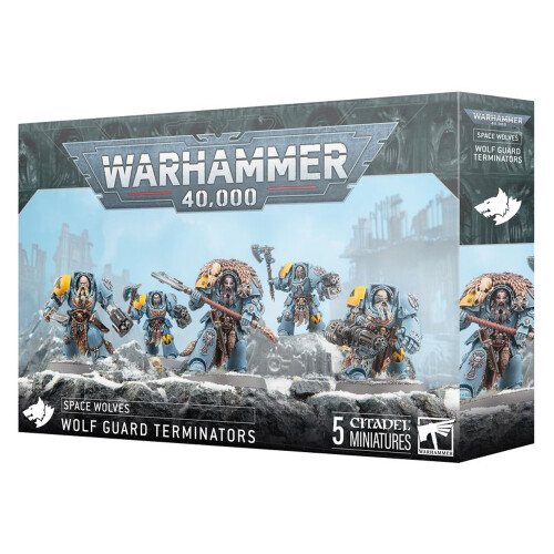 Games Workshop Warhammer 40k Space Wolves: Wolf Guard Terminators 53-36 - Tabletop Miniatures Wargame
