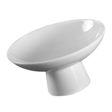 Serving Dishes for Parties Snack Plate Round Base Business Owners White Color 12.80X12.80X6.20CM 1Pcs