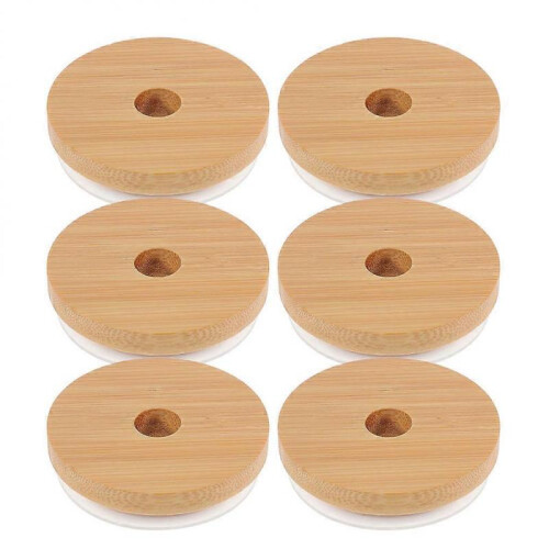 Lids for Canning Reusable Jar Lid Silicone Gasket Material for Kitchen Use 6Pcs