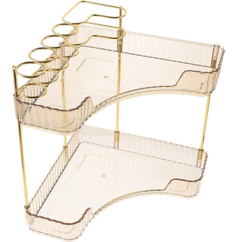 Countertop Shelf Bathroom Toiletry Organizer Countertop Simple Structure PET 1Set 2