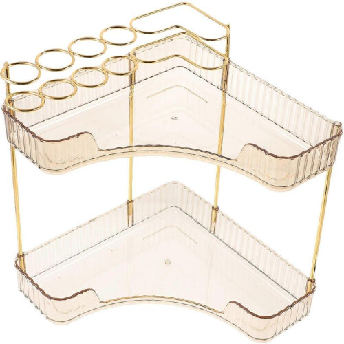 Countertop Shelf Bathroom Toiletry Organizer Countertop Simple Structure PET 1Set
