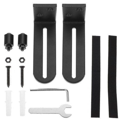 Adjustable Floor Guide Barn Door Floor Guide Operation Black 2Pcs 1