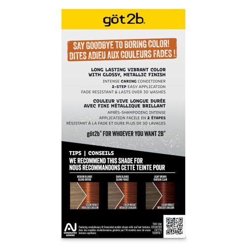 Got2b Metallics Permanente Haarfarbe Bronzed Copper 1