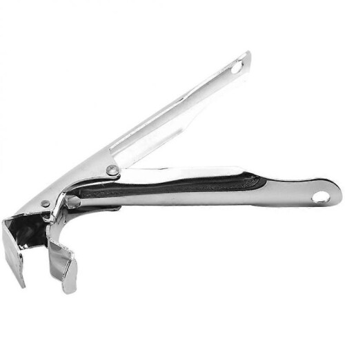 Hot Plate Grip Clamp Kitchen Tools Round Edges Silver 20X3X10.3CM 1Set 1