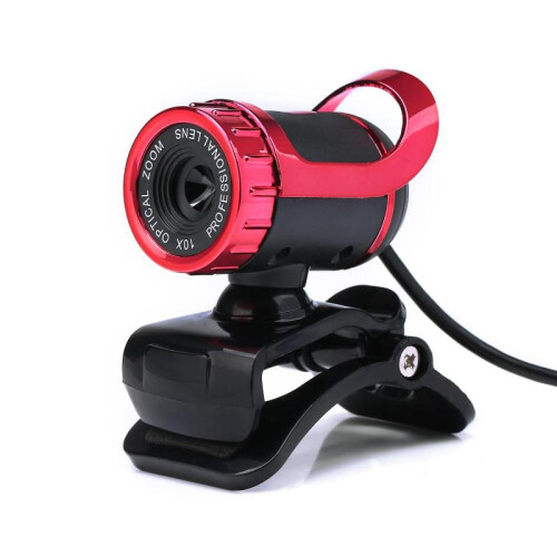 A859 Computer HD High Definition Video USB Camera Built-in Microphone-Red 1