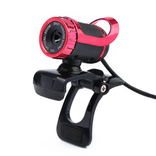 A859 Computer HD High Definition Video USB Camera Built-in Microphone-Red 2