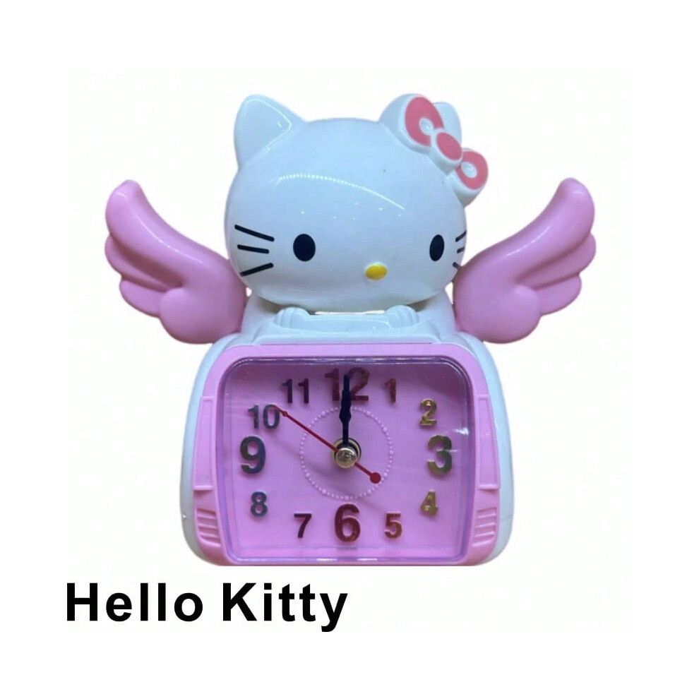 (Hello Kitty) Hello Kitty Cinnamonroll Kuromi Melody Cute Kids Alarm Clock Creative Decoration Table Clock Cartoon Student Cool Bedroom Clock-image-OPC-PHNDZHG-NEW