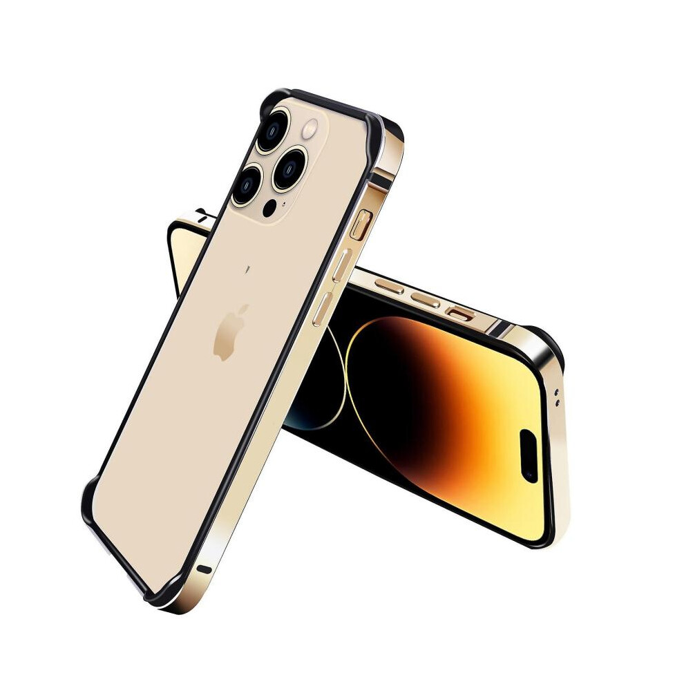 (Style E Iphone 14 Pro, Gold) For Iphone 14 Pro Scratch-Proof Phone Case Soft Frame Detachable Case Ultra Slim Protective Cover