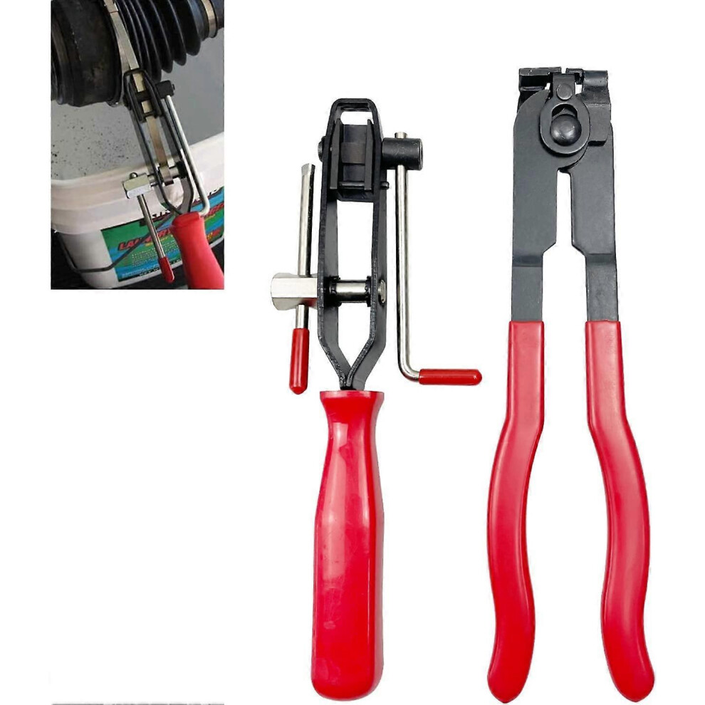 (As Show, One Size) Hose Clamp Pliers, 2 Pliers Cardan Collar Pliers And Crimp Band Collar Pliers 4704245273880