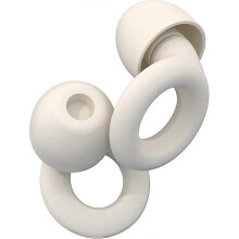 (As show, One size) Sleep earplugs - white - ultra soft, reusable flexible silicone hearing protection for noise reduction and flight