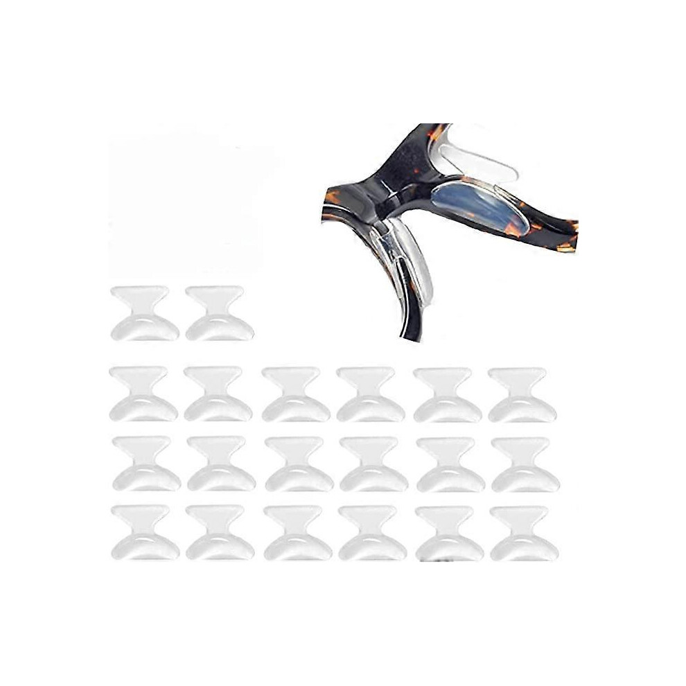 White (As Show, One Size) 10 Pairs Of Anti Slip Silicone Butterfly Shaped Nose Pads (2.8Mm ) - Soft Anti Slip Adhesive Nose Pads For Reading Glasses, S