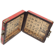 Vintage Jewelry Organizer Box Dark Red Wooden Storage Case for Home Bedroom 1Set