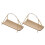 Snack Tray Bamboo Rectangular Condiment Serving Tray 7.55.13.1in 2Set 1