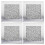 Square Stone Coasters General Users Restaurant High-End Glass Material 10x10x0.7cm 4Pcs 3