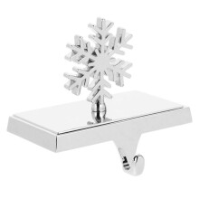 Mantel Stocking Hanger Metal Stocking Fireplace Hangers Holiday Season Festive Style Silver 3.92.82in Iron Decorating 1Pcs