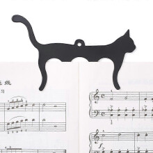 (As show, One size) Music Bookholder Cat Model Holder (Black) Page Holder Cat Style Piano Music Holder Music Score Musician Piano Accessories Folder
