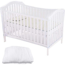(As show, One size) Mosquito prevention net baby cotton net 135 * 60 * 90CM white, travel cotton mosquito prevention net portable cotton insect prevention net baby cotton