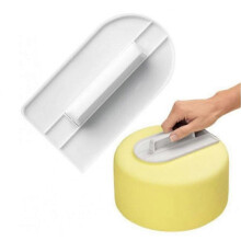 (As show, One size) Intelligent Baking Font Cake Decoration Icing Smoother Sturdy Plastic Sugarcraft Cake Smoother Polisher Baking Tool