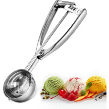 (As show, One size) Ice cream spoon (5cm) - 304 stainless steel biscuit spoon, suitable for Rice-meat dumplings, plum balls, mashed potatoes and muffins